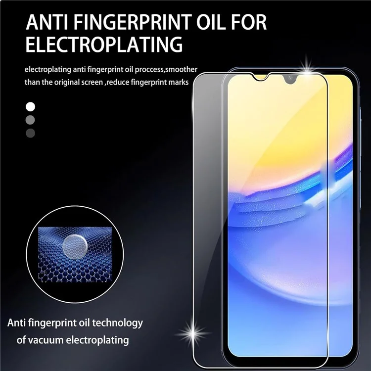 2 pièces pour Samsung Galaxy A25 5G (mondial) (161,0 x 76,5 x 8,3 mm) Film en verre trempé avec protecteurs d'objectif de caméra