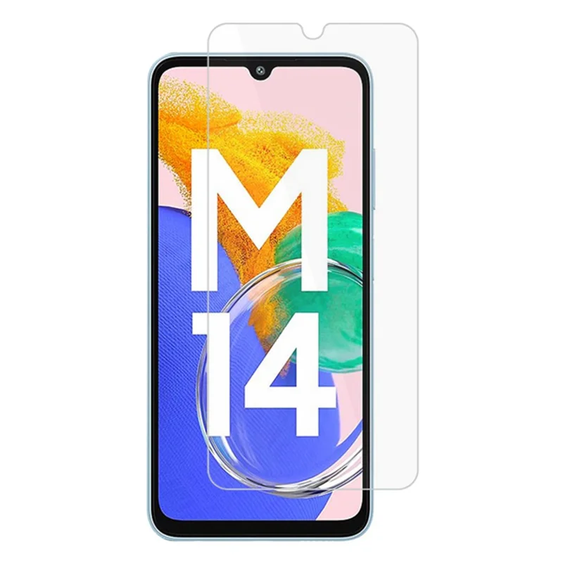 AMORUS For Samsung Galaxy M14 4G Screen Protector Transparent 2.5D High Aluminum-silicon Glass Film