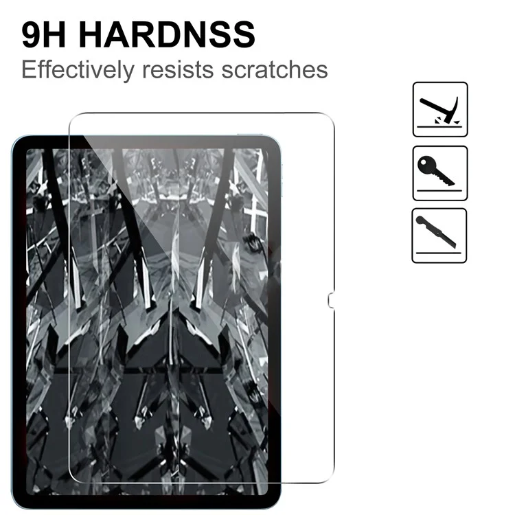 Pour iPad Air 11 (2024) Film de Protection Arc Edge Verre Trempé Anti-empreintes Écran Complet