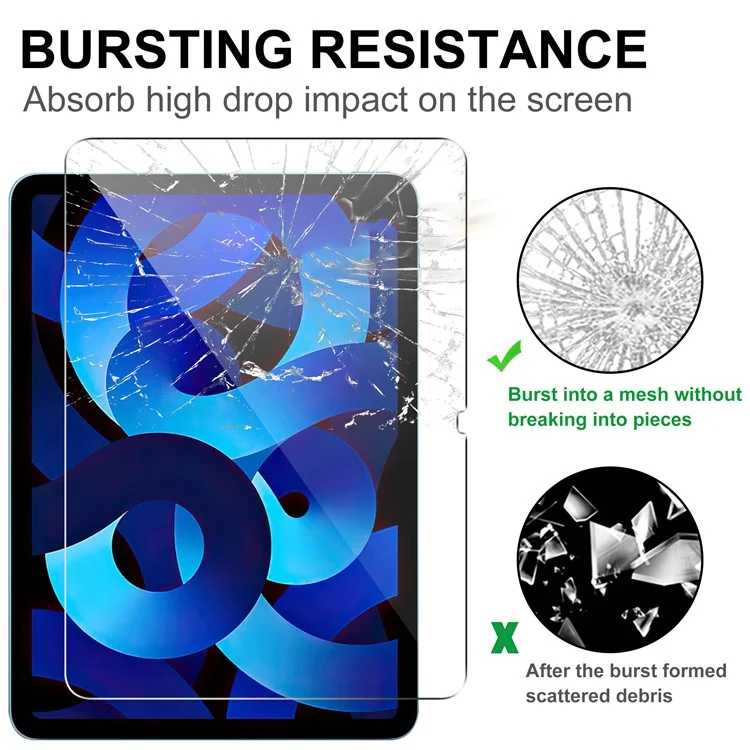 Pour iPad Air 11 (2024) Film de Protection Arc Edge Verre Trempé Anti-empreintes Écran Complet