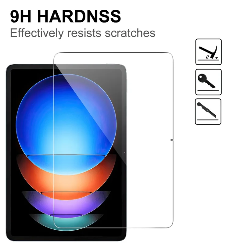 Til Xiaomi Pad 6S Pro 12,4 Tommer, Skærmfilm af Hærdet Glas med Lige 2,5D Kanter, Skærmbeskytter