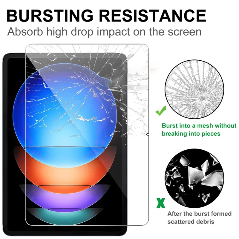 Til Xiaomi Pad 6S Pro 12,4 Tommer, Skærmfilm af Hærdet Glas med Lige 2,5D Kanter, Skærmbeskytter