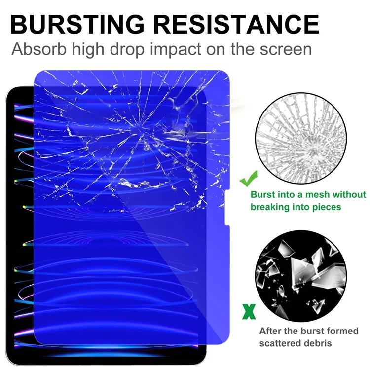 Para iPad Pro 11 (2024) Protetor de Tela de Vidro Temperado Bloqueio de Luz Azul Filme de Proteção de Tela