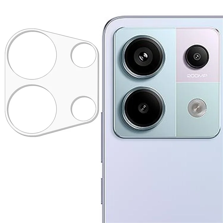 2 pièces pour Xiaomi Redmi Note 13 Pro 4G / Poco M6 Pro 4G Protecteur d'objectif de caméra Verre trempé Film de protection d'objectif