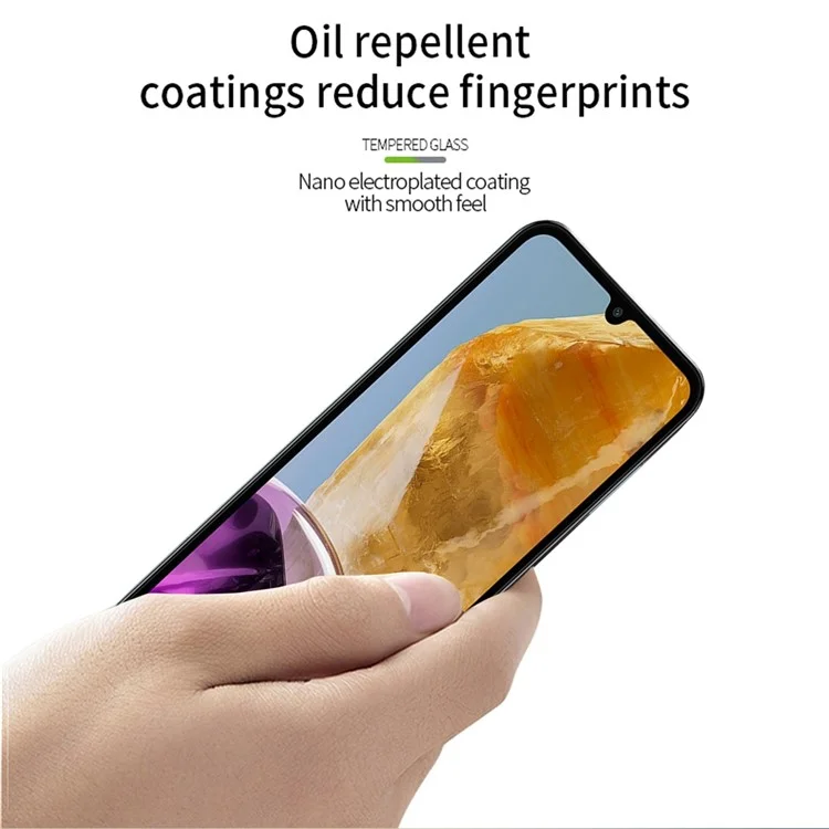 PINWUYO JK 3D Curved Tempered Glass Film-2 für Samsung Galaxy M15 5G / F15 5G Vollbildschirmschutz