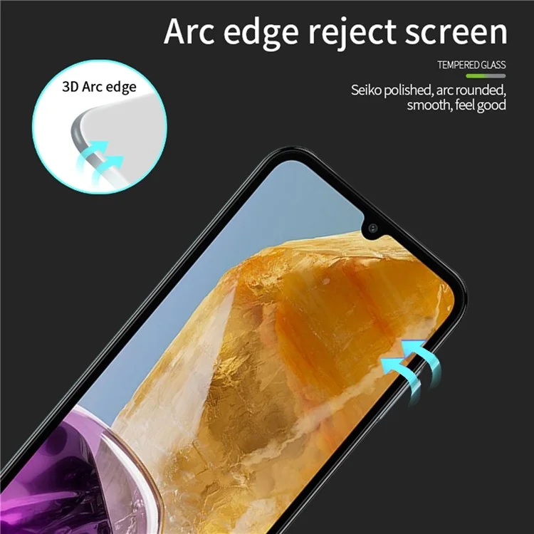 PINWUYO JK 3D Curved Tempered Glass Film-2 für Samsung Galaxy M15 5G / F15 5G Vollbildschirmschutz