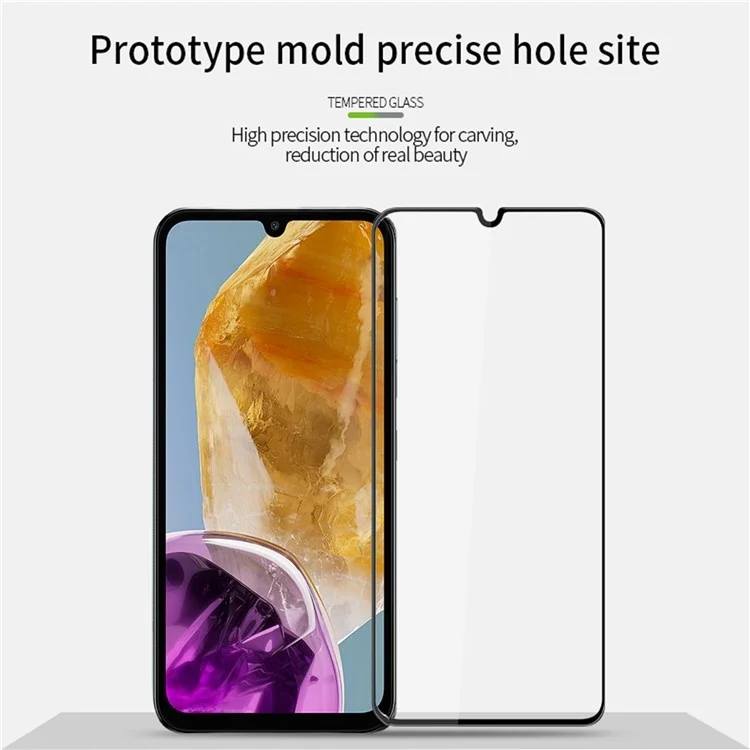 Pinwuyo JK 3D Изогнутая Паребная Стеклянная Пленка-2 Для Samsung Galaxy M15 5G / F15 5G Полноэкранный Защитник