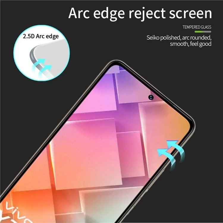 MOFI JK Tempered Glass Film Series-1 per vivo Y200e 5G Protezione Schermo Completa Adesivo Full HD Trasparente