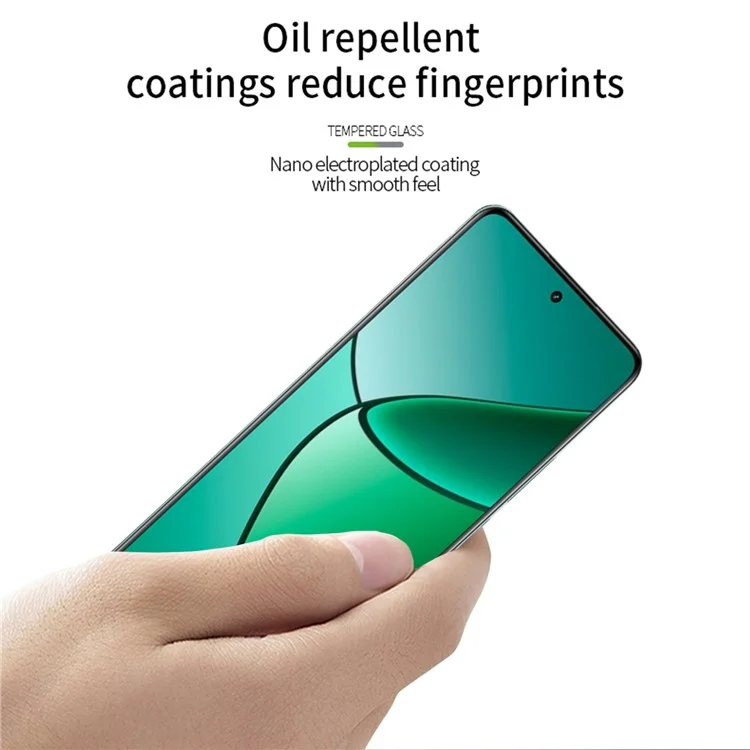 MOFI Série JK-1 pour Realme 12 4G / 12+ 5G Protecteur d'écran en verre trempé Colle complète Film écran HD transparent