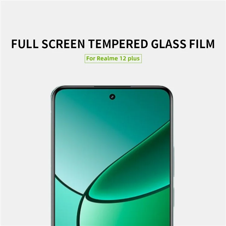 MOFI Série JK-1 pour Realme 12 4G / 12+ 5G Protecteur d'écran en verre trempé Colle complète Film écran HD transparent
