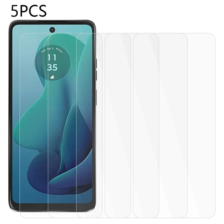 5 Stück für Motorola Moto G 5G (2024) Bildschirmschutz 2,5D 0,3 mm Ultra-Clear Panzerglas-Folie