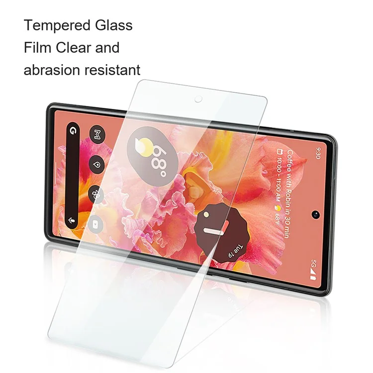 AMORUS Per Google Pixel 9 Pro XL Protezione Schermo 2.5D Pellicola in Vetro di Alluminio-Silicio