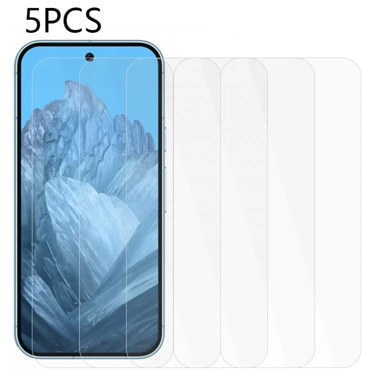 5PCS Per Google Pixel 9 / Pixel 9 Pro Pellicola protettiva per schermo in vetro temperato Durezza 9H Film 0,3 mm 2,5D 