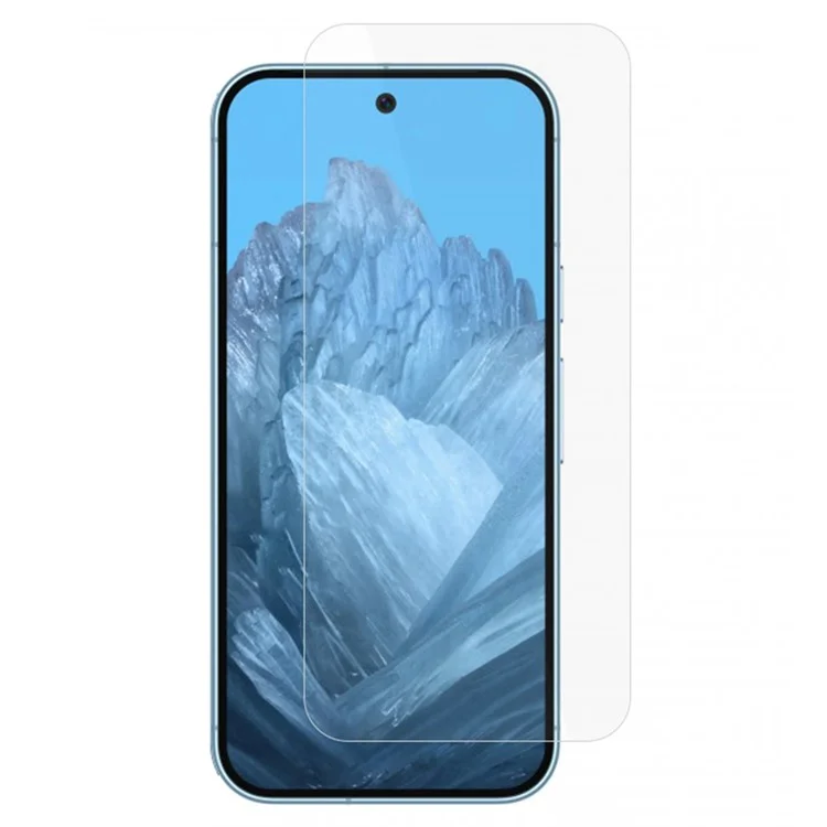 AMORUS für Google Pixel 9 / Pixel 9 Pro Displayschutzfolie 2.5D schockfest Hochleistungs-Aluminium-Siliziumglas-Folie