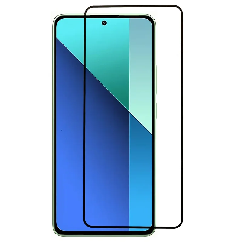 Für Xiaomi Redmi Note 13 4g / Anmerkung 13 Pro 4g / Poco M6 Pro 4G Temperierter Glasschriftenschutz Vollkleber Seidendruckfilm