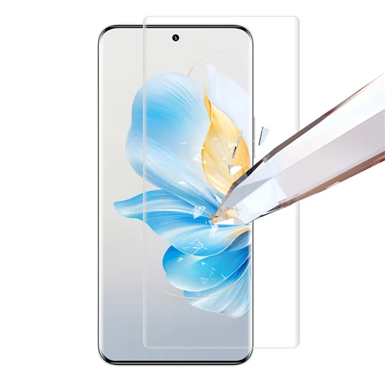 RURIHAI For Honor 100 5G Screen Protector HD Fingerprint Unlock CSG Glass UV Liquid Film Bubble Free