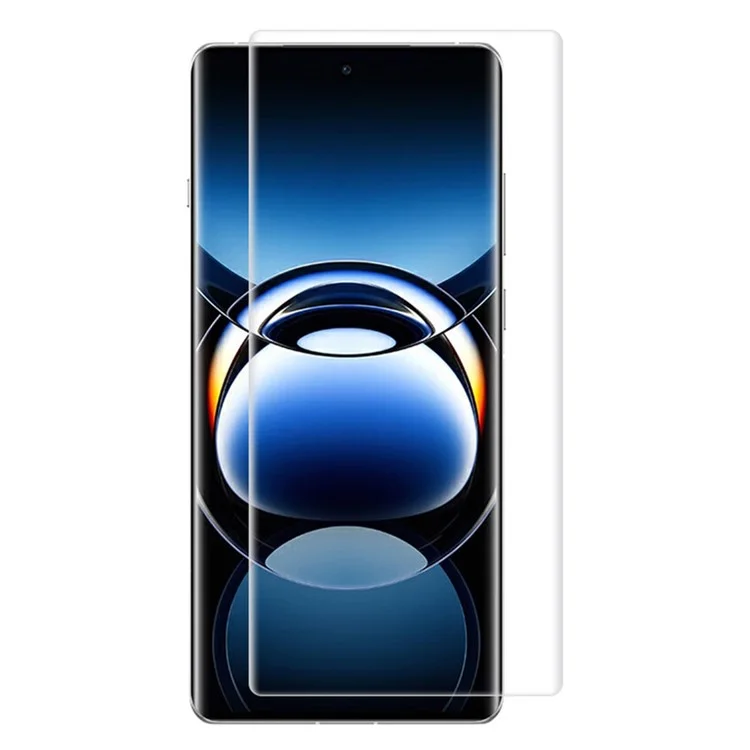 RURIHAI per Oppo Find X7 Ultra UV Liquid Screen Protector Trasparente Pellicola Protettiva in Vetro CSG Supporto Sblocco Impronta Digitale