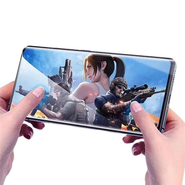 RURIHAI per Oppo Find X7 Ultra UV Liquid Screen Protector Trasparente Pellicola Protettiva in Vetro CSG Supporto Sblocco Impronta Digitale
