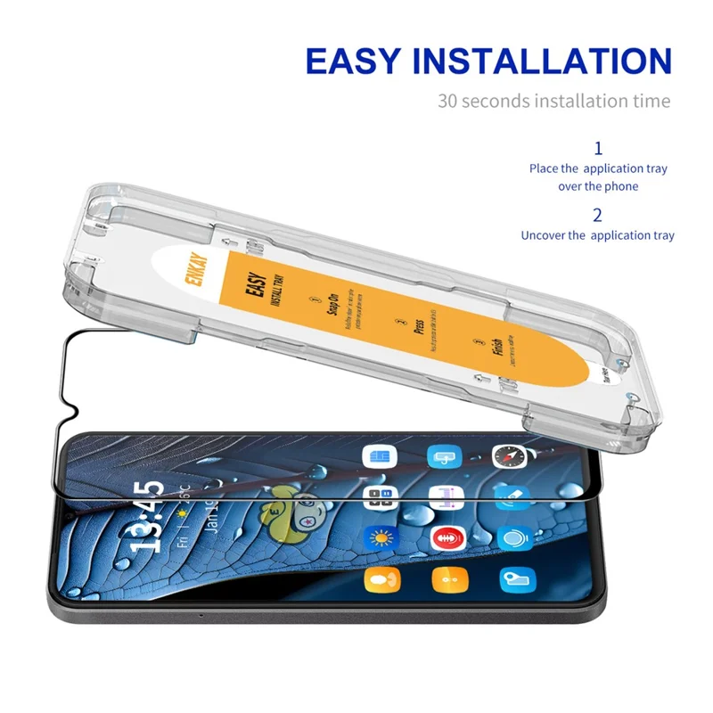ENKAY HAT PRINCE Für Huawei Enjoy 50z 4G HD-Bildschirmschutz Seidendruckfolien Hochreiner Aluminiumsilikatglas