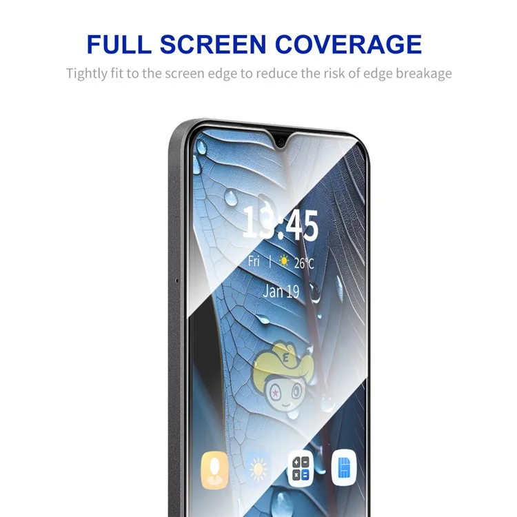 ENKAY HAT PRINCE Para Realme V23 5G / V11 5G Protector de pantalla con bandeja de instalación fácil Film de vidrio de silicio de aluminio de alta calidad