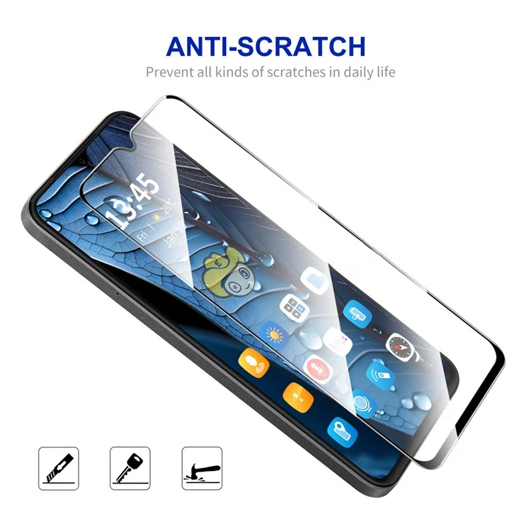 ENKAY HAT PRINCE Para Realme V23 5G / V11 5G Protector de pantalla con bandeja de instalación fácil Film de vidrio de silicio de aluminio de alta calidad