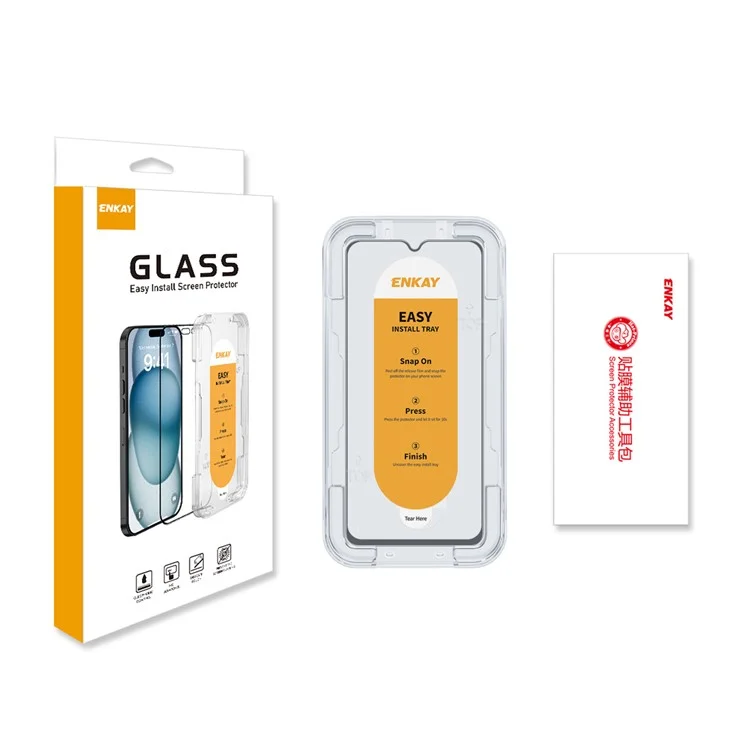 ENKAY HAT PRINCE Para Realme V23 5G / V11 5G Protector de pantalla con bandeja de instalación fácil Film de vidrio de silicio de aluminio de alta calidad