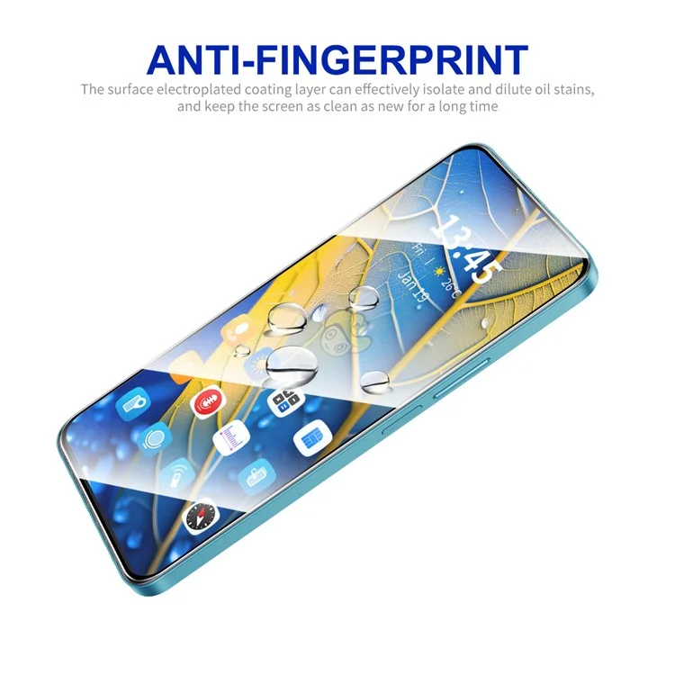 ENKAY HAT PRINCE For Honor X50i 5G / X40i 5G Protector de pantalla de vidrio de aluminio-silicio de alta calidad con impresión en seda