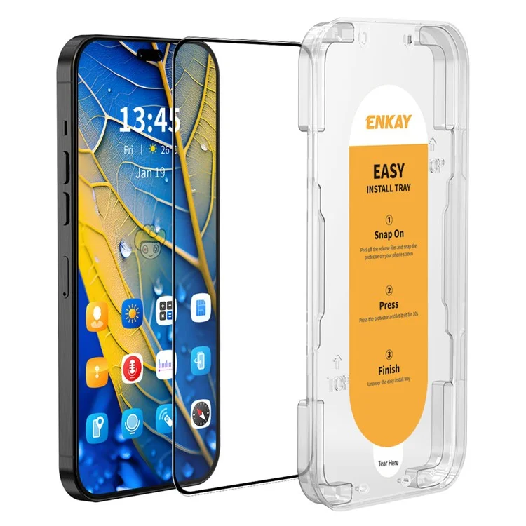 ENKAY HAT PRINCE For Honor X50i+ 5G Seda Impresión Protector de Pantalla Claro Alta Aluminio-silicio Película de Vidrio
