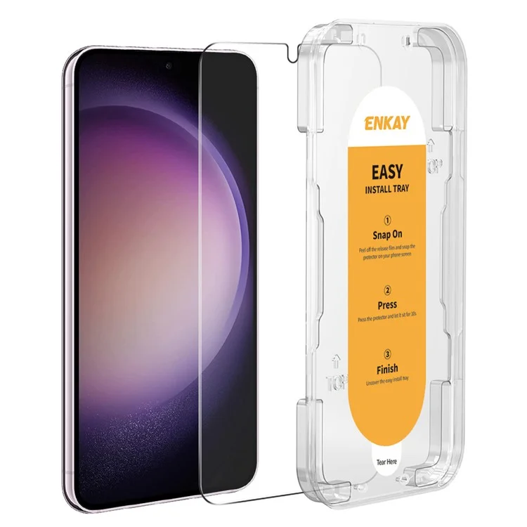 ENKAY HAT PRINCE für Samsung Galaxy S23 / S22 5G Bildschirmschutz HD Fingerabdruckentriegelung Hochleistungs-Aluminium-Silizium-Glasfolie