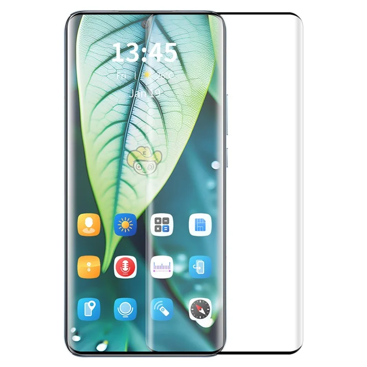 ENKAY HAT PRINCE Para Oppo Reno10 Pro 5G (Global) / Reno10 Pro+ 5G Protetor de Tela 3D Curvo de Alto Vidro de Alumínio-silício Transparente