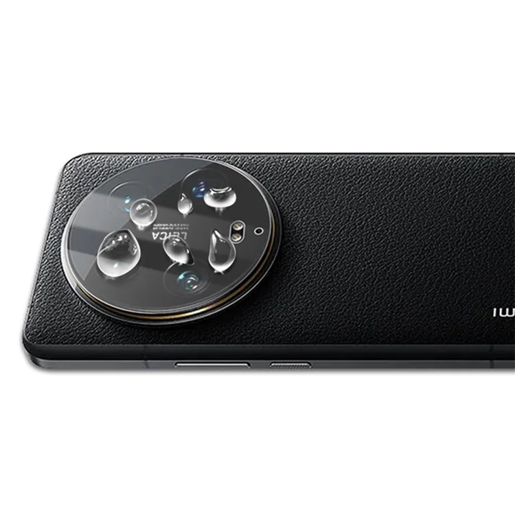 AMORUS For Xiaomi 14 Ultra Camera Lens Protector Tempered Glass Silk Printing Lens Film - Transparent