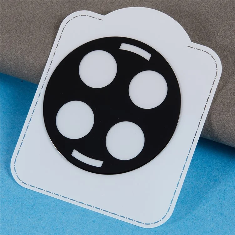 For OnePlus Ace 3 5G / 12R 5G Tempered Glass Lens Film Silk Printing Black Phone Lens Protector