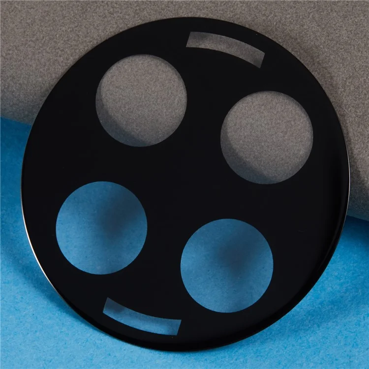 For OnePlus Ace 3 5G / 12R 5G Tempered Glass Lens Film Silk Printing Black Phone Lens Protector
