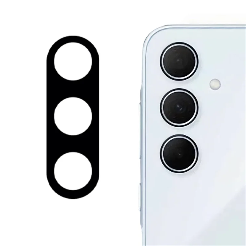 For Samsung Galaxy A33 5G Tempered Glass Lens Film Silk Printing Black Phone Camera Lens Protector