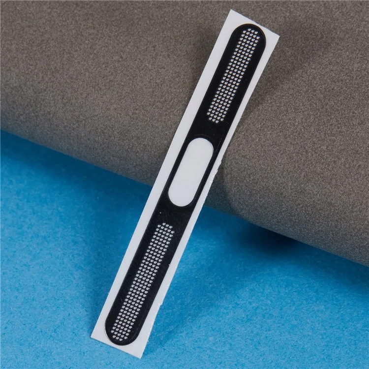 Para iPhone 15 Rejilla del Altavoz Inferior Pegatina Antideslizante de Aluminio contra el Polvo - Negro