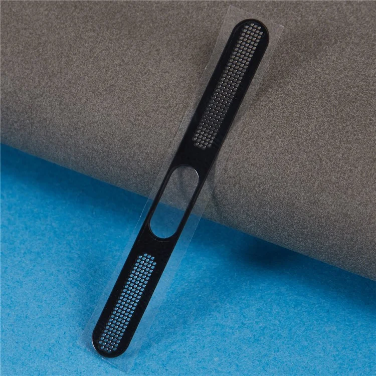 Para iPhone 15 Rejilla del Altavoz Inferior Pegatina Antideslizante de Aluminio contra el Polvo - Negro