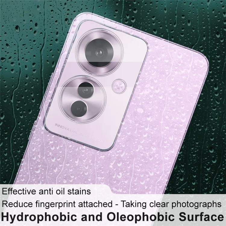 IMAK Pour Oppo Reno11 F 5G / F25 Pro 5G Protecteur d'objectif de caméra Verre trempé Film d'objectif + Capuchon d'objectif