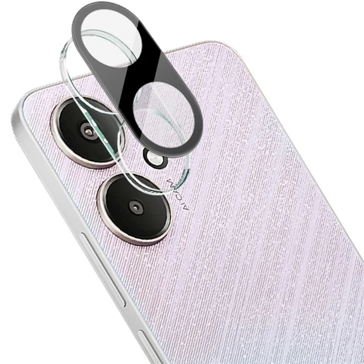 IMAK Para Xiaomi Redmi 13C 5G / Redmi 13R 5G / Poco M6 5G Película Protectora de Vidrio Templado para Lente de Cámara + Tapa de Lente (Versión Negra)