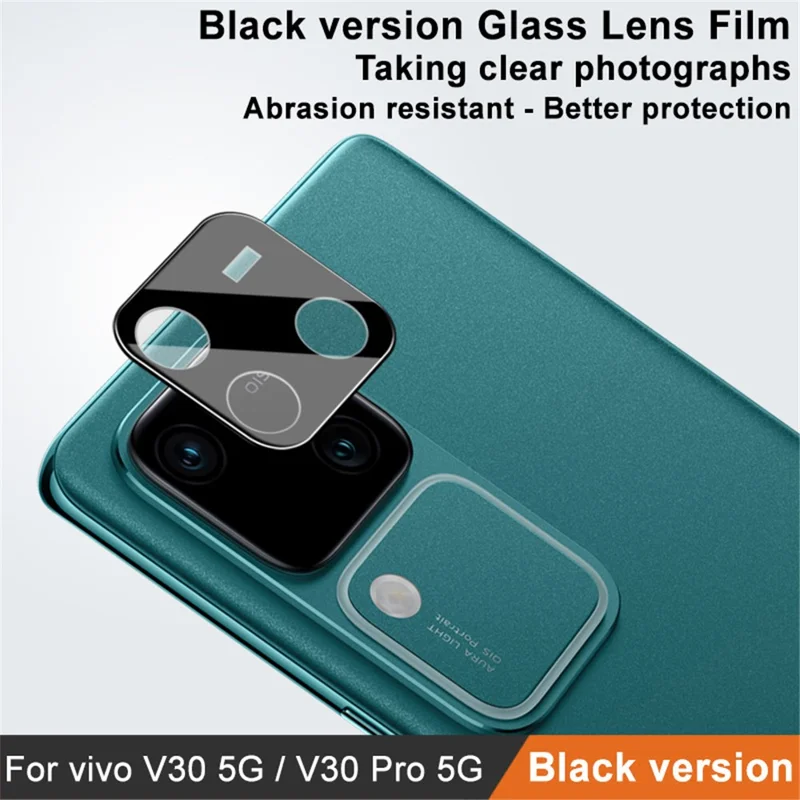 IMAK For vivo V30 5G / V30 Pro 5G Camera Lens Protector HD Clear Tempered Glass Lens Film (Black Version)
