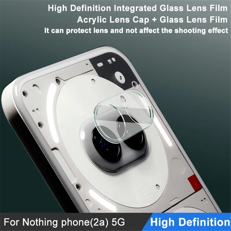 IMAK Für Nothing Phone (2a) Kameraobjektiv-Film Ultra Clear Lens Protector + Acryl-Objektivkappe