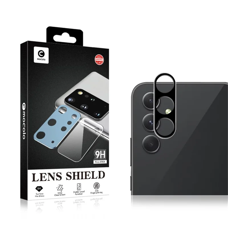 MOCOLO pour Samsung Galaxy A35 5G Protecteur d'objectif de caméra, Film en verre trempé HD transparent, Noir