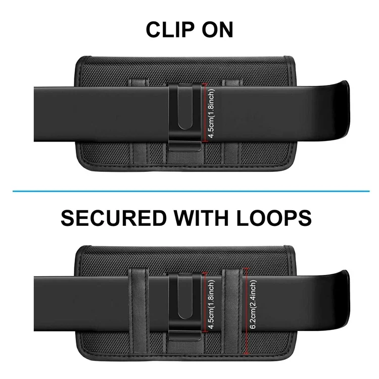 HAWEEL HWL2175B Custodia in pelle per cellulare con clip per cintura da 4.7-6.1 pollici, Portafoglio per cintura per uomo