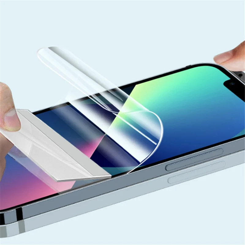 For iPhone 13 Phone Screen Protector High Definition TPU Soft Hydrogel Film with Easy Intall Tool