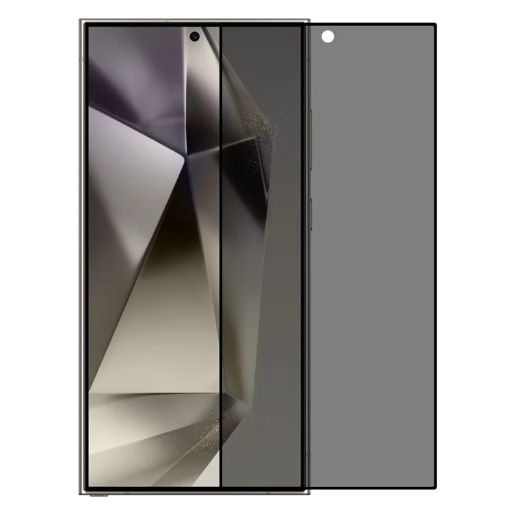 NORTHJO A++ Para Protector de Pantalla del Samsung Galaxy S24 Ultra 0.15mm Película Anti-Espía Compatible con Desbloqueo de Huellas Dactilares - Negro