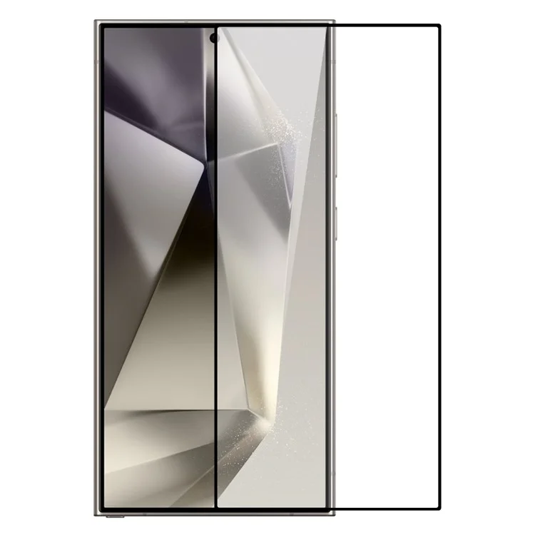 NORTHJO A++ для Samsung Galaxy S24 Ultra 0.15 мм 2.5D Защитное стекло на весь экран (поддержка разблокировки по отпечатку пальца) - черный
