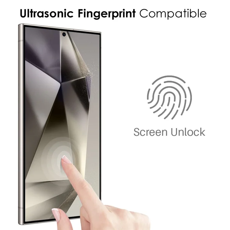 СЕВЕРНЫЙ Дева А++ для Samsung Galaxy S24 Ultra Защитное закаленное стекло для экрана 0,15 мм 2,5D пленка (поддержка разблокировки по отпечатку пальца) - прозрачная