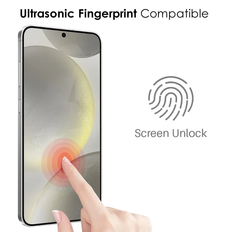 NORTHJO A++ für Samsung Galaxy S24 Bildschirmschutz Hochempfindliches Hartglas-Filmpaket (Unterstützung für Fingerabdruckentriegelung) - Transparent