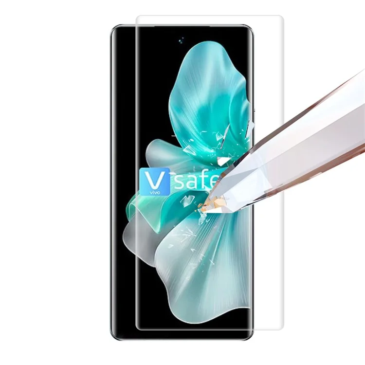 RURIHAI For vivo V30 5G / V30 Pro 5G UV Liquid CSG Glass Screen Protector Support Fingerprint Unlock