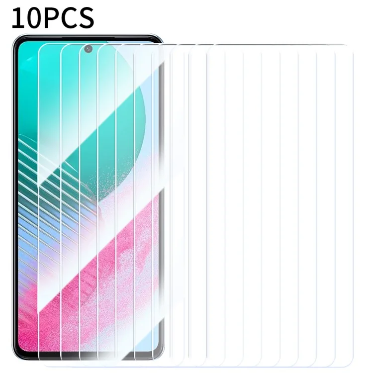 RURIHAI 10Pcs For Samsung Galaxy M55 5G / C55 5G / F55 5G Protector de Pantalla 0,26 mm Transparente de Alta Aluminio-Silicio Película de Vidrio