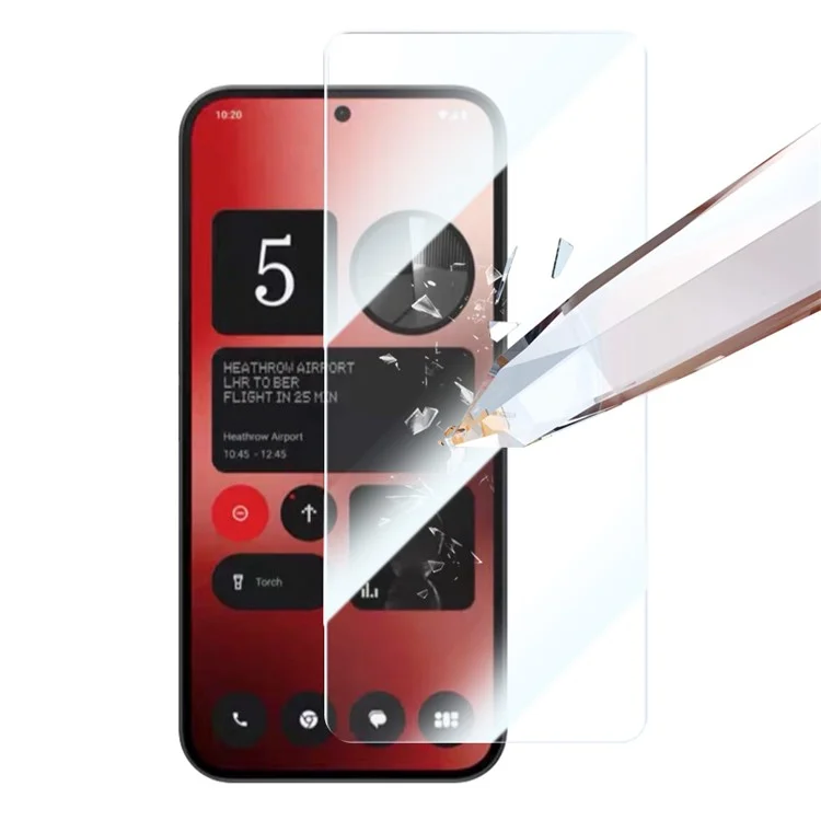 RURIHAI 10 штук для Nothing Phone (2a) Plus / Phone (2a) Защитная пленка для экрана 0.26 мм 2.5D Прозрачная высокопрочная алюминий-кремниевая стеклянная пленка